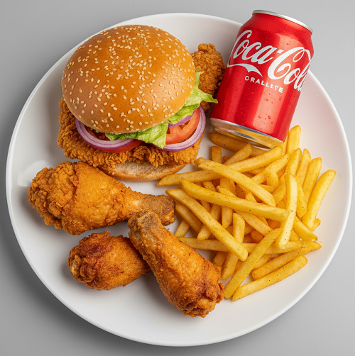 Crispoo Burger, 2 Pcs Chicken 